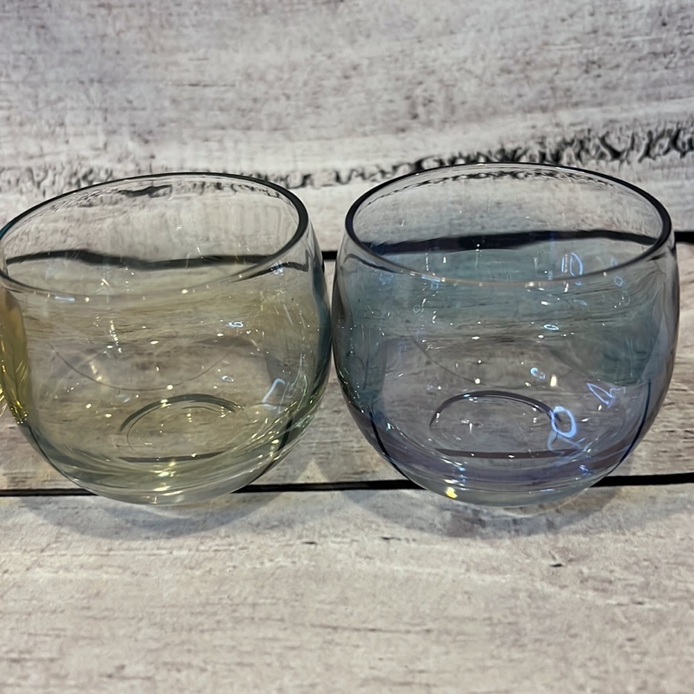 Vintage Roly Poly Color Set of 4 Glasses - Picture 4 of 5